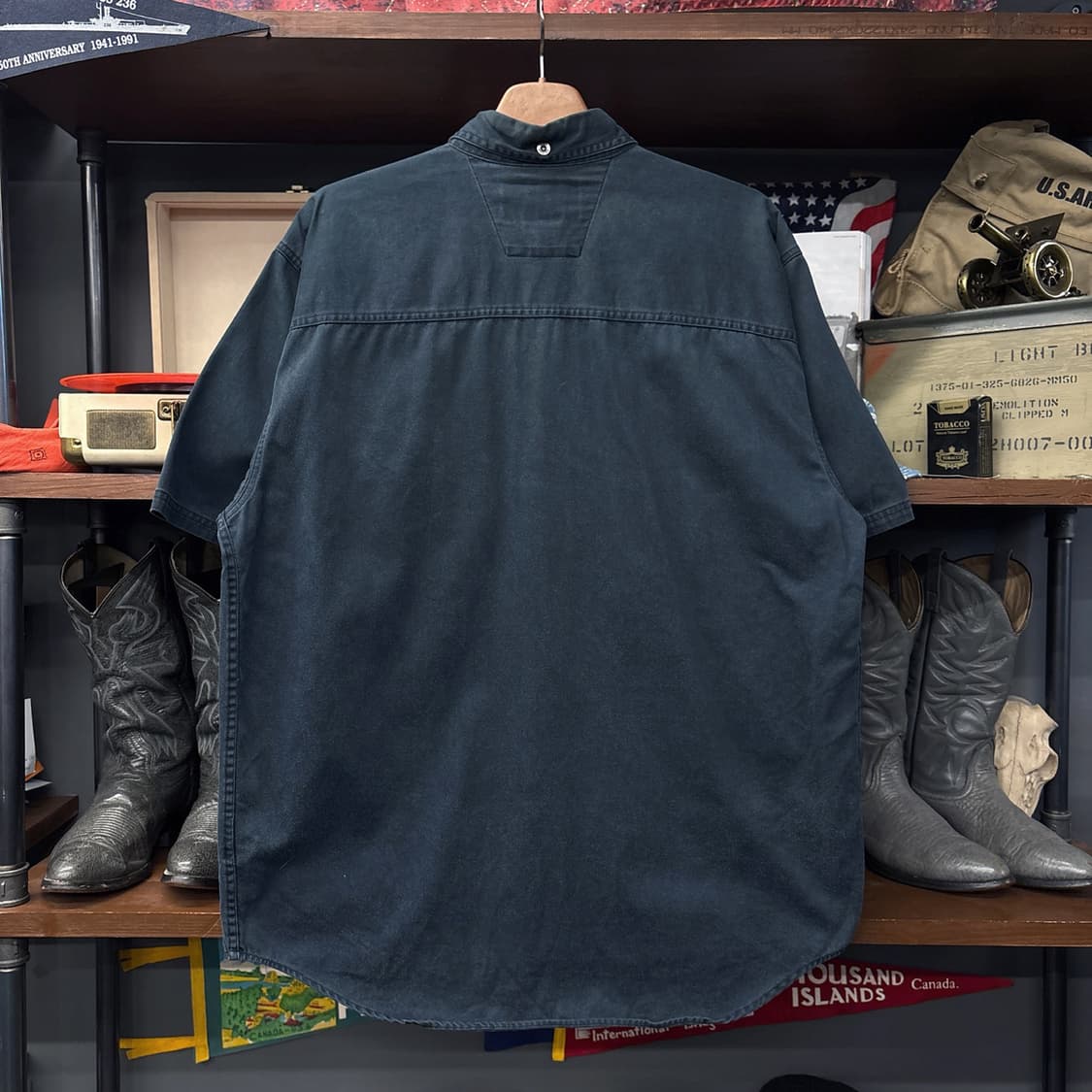 00s 할리데이비슨 바앤쉴드 리벳포켓 빈티지 페이딩 워크셔츠 N1190 상품이미지2