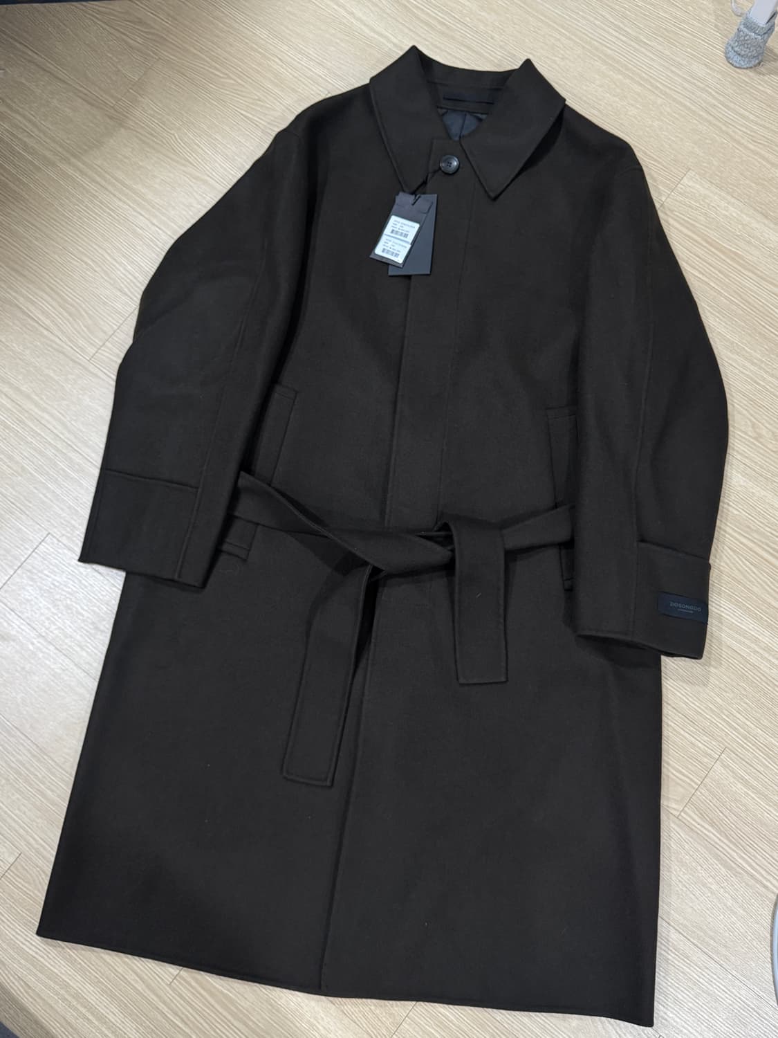 [100] 지오송지오 25FW 발마칸 핸드메이드 코트 다크브라운 상품이미지1