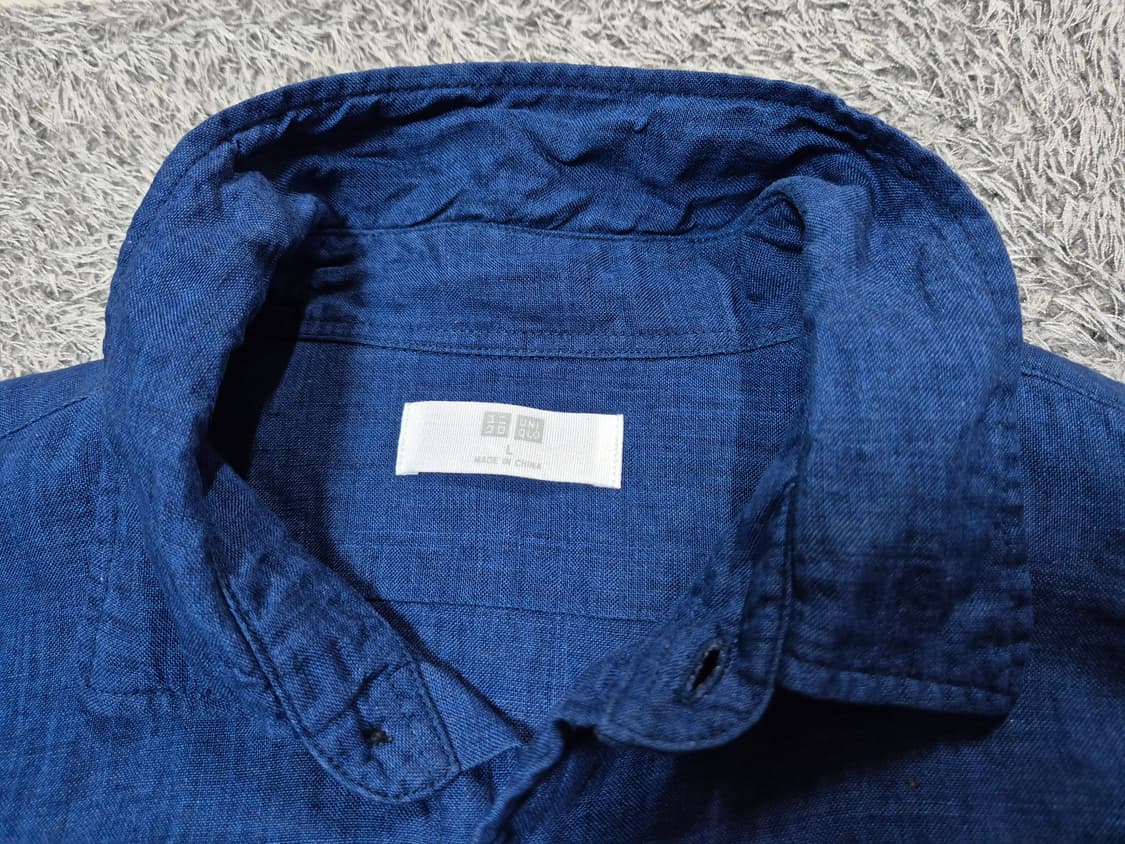 유니클로 남성 린넨 셔츠 L 상품이미지4