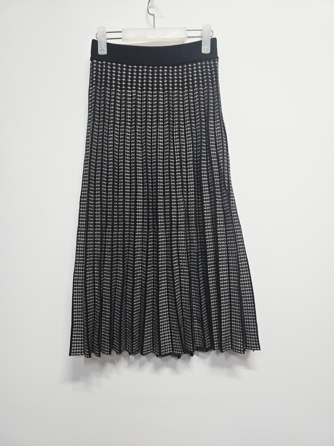 JJ지고트 하운드투스 체크 니트플리츠 스커트 상품이미지4