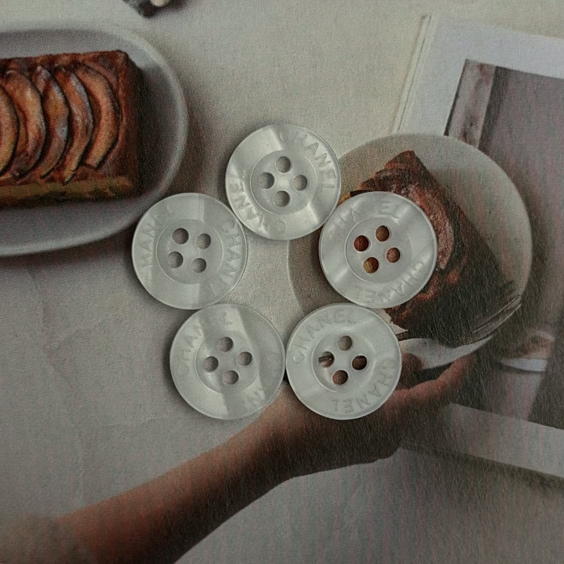 샤넬 미니 펄 단추 / 버튼 5개 Set 상품이미지2