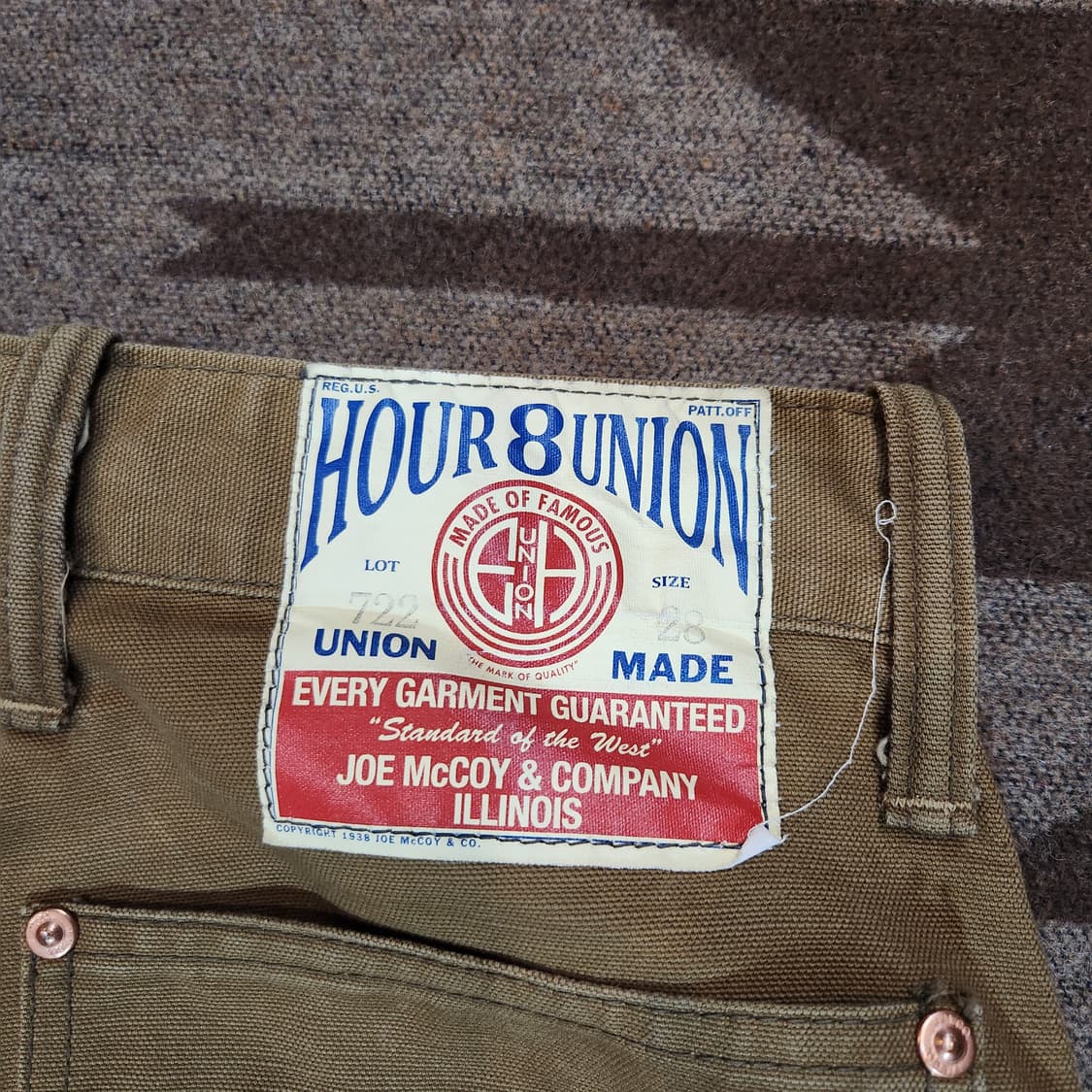 리얼맥코이 조맥코이 8HU 더블니 워크 팬츠 28 상품이미지3