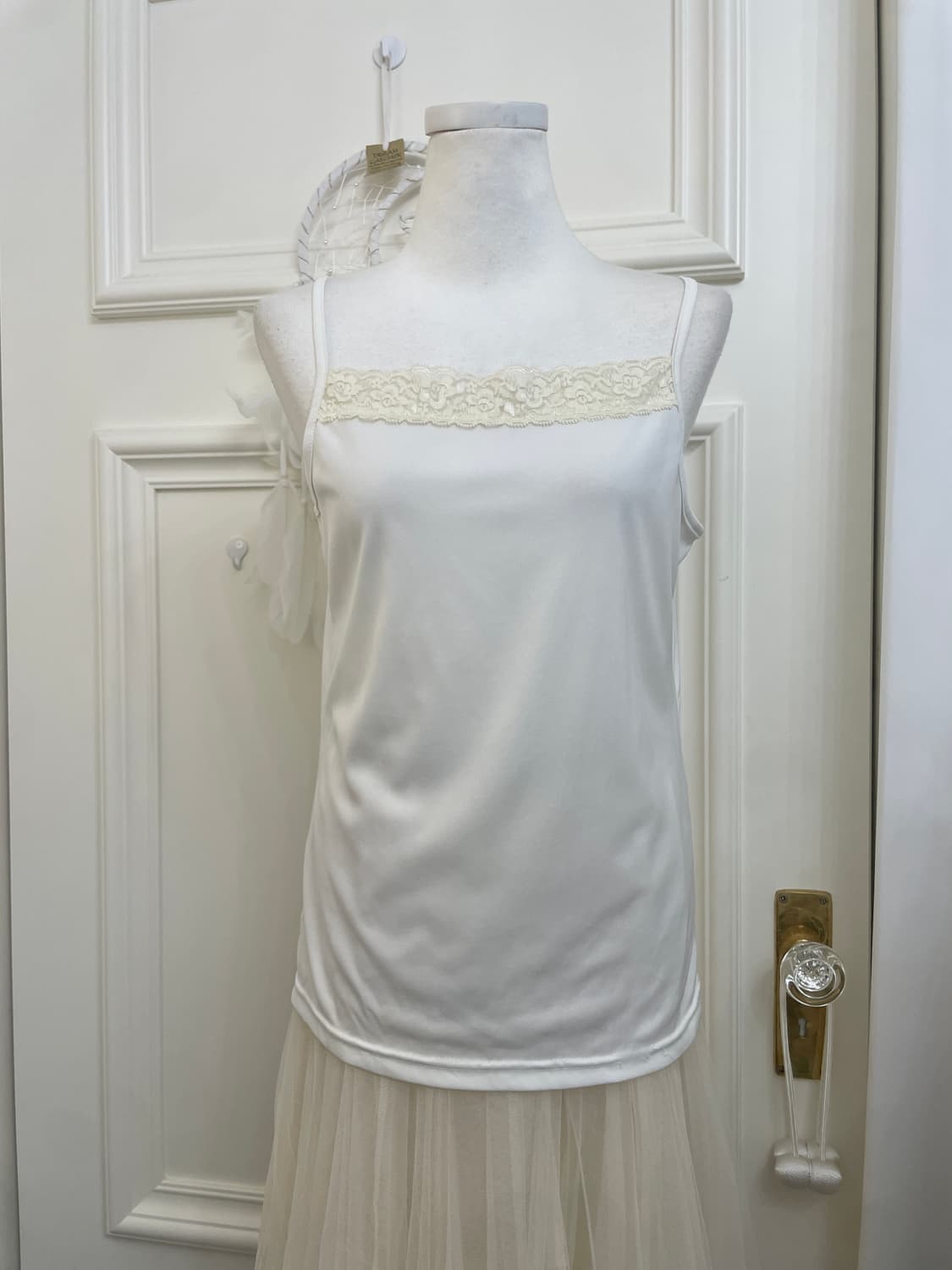 ivory one-button fairy buccle cardigan&l 상품이미지8