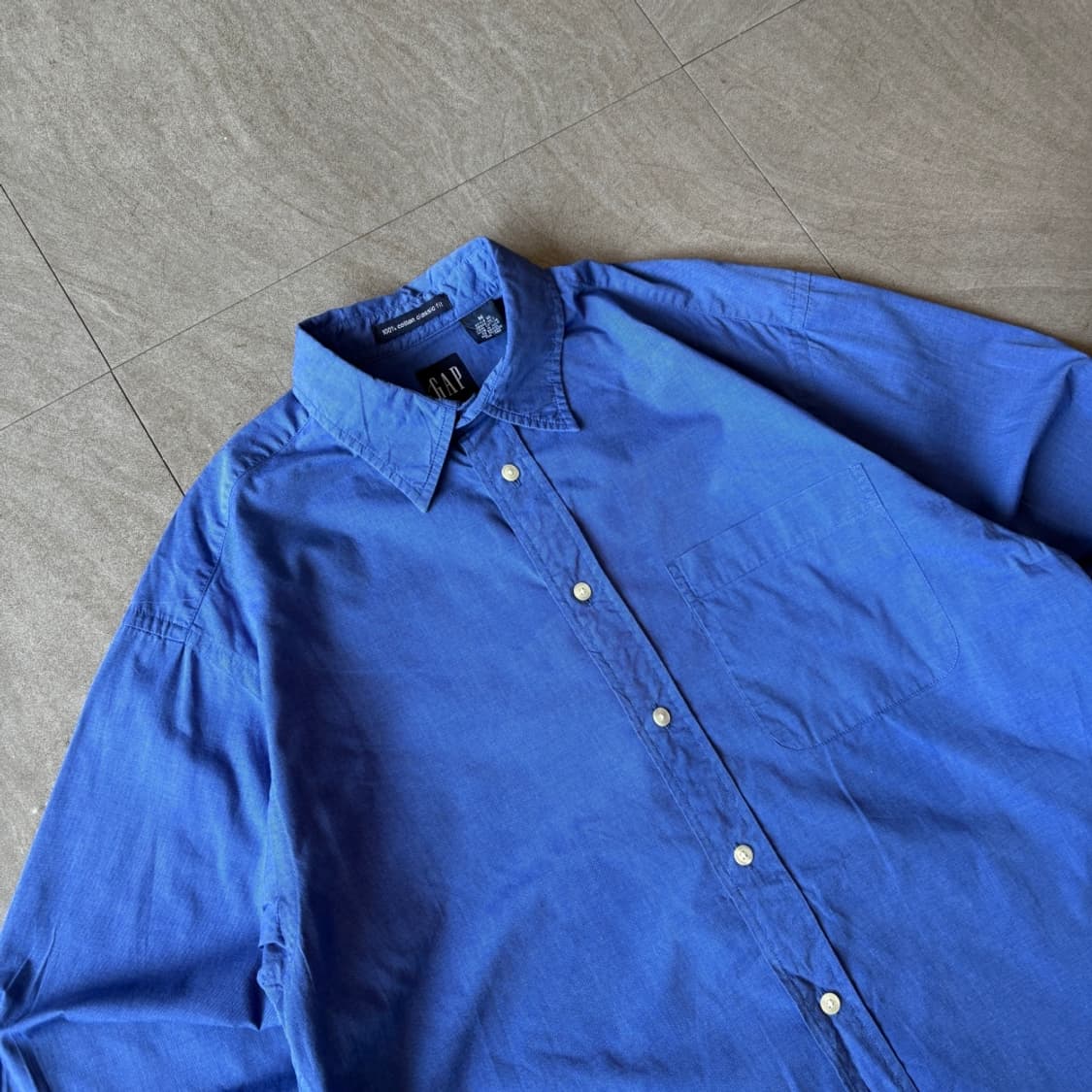 90년대 갭 딥 블루 긴팔 셔츠 상품이미지2