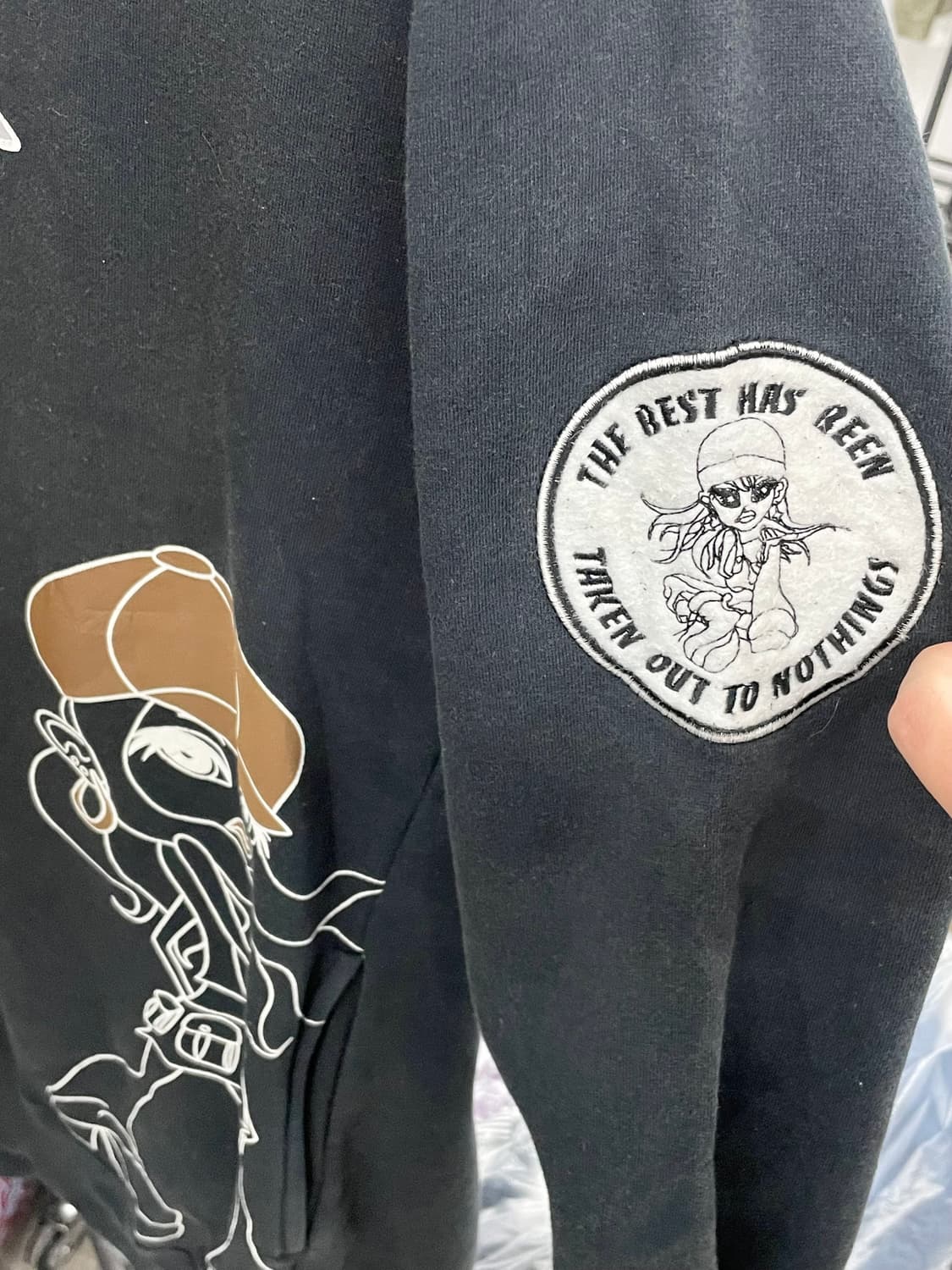 sugar angel 올드스쿨 프린팅 힙합 후드티 상품이미지6