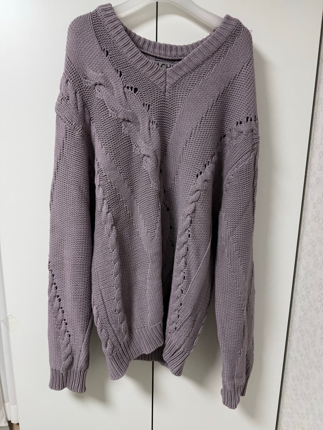 나체 믹스드 트위스트 니트 상품이미지1