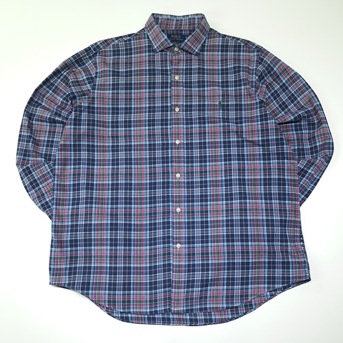 CL855 2XL 폴로 클래식 타탄체크 퍼플네이비 셔츠남방 상품이미지1