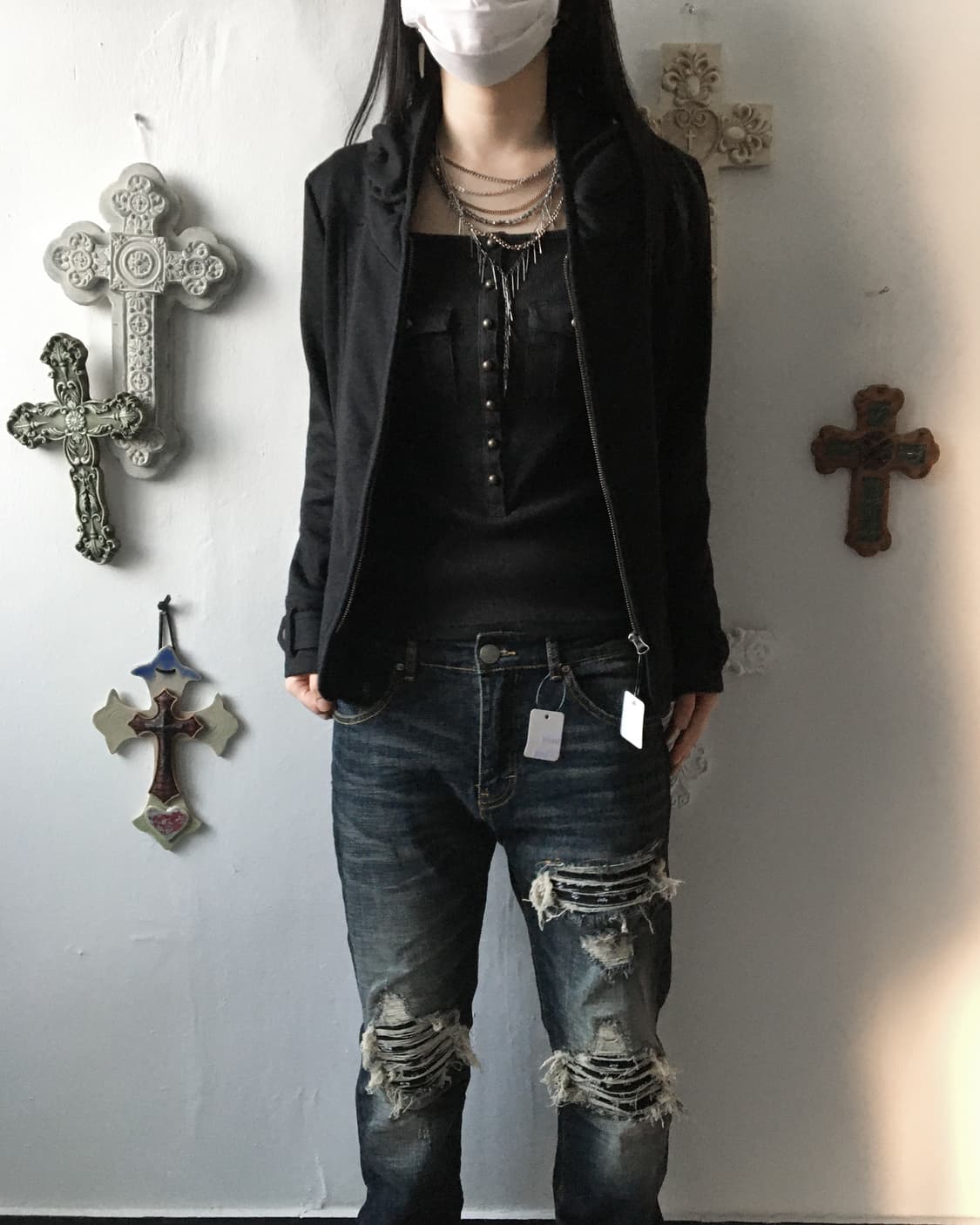 Thick neck point zip up 상품이미지6