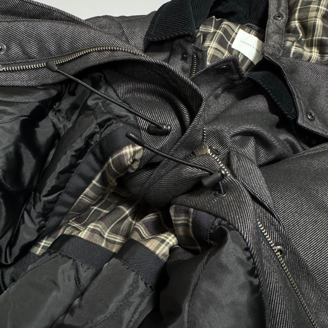 프릭스스토어 다크브라운컬러 폴리에스터 코듀로이넥 2way 헌팅 자켓 상품이미지7