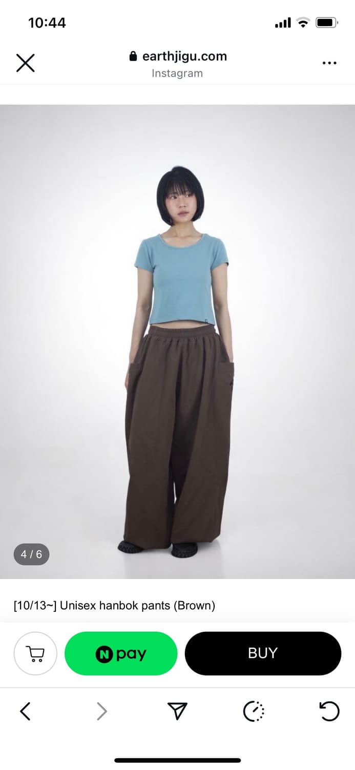 Earthjigu 한복팬츠 브라운 상품이미지2