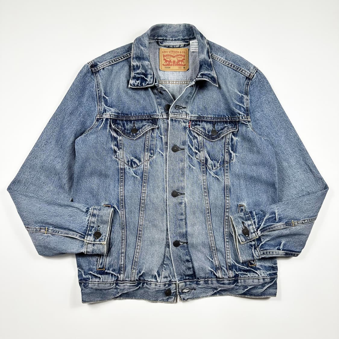 리바이스 미니멀 연청 데님 트러커자켓  M 상품이미지1