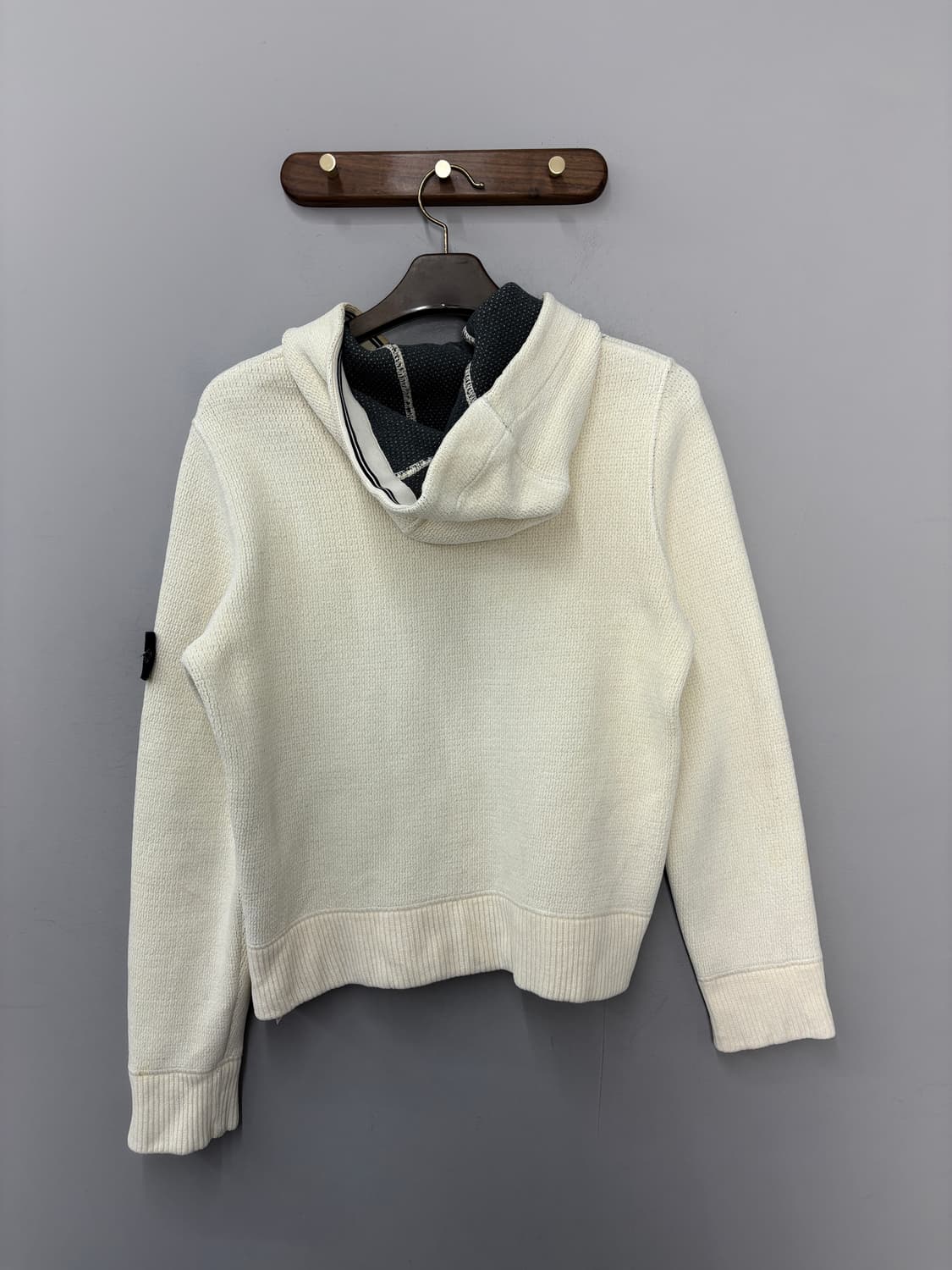 스톤아일랜드 아이보리 니트집업 후드자켓 A3814 상품이미지4