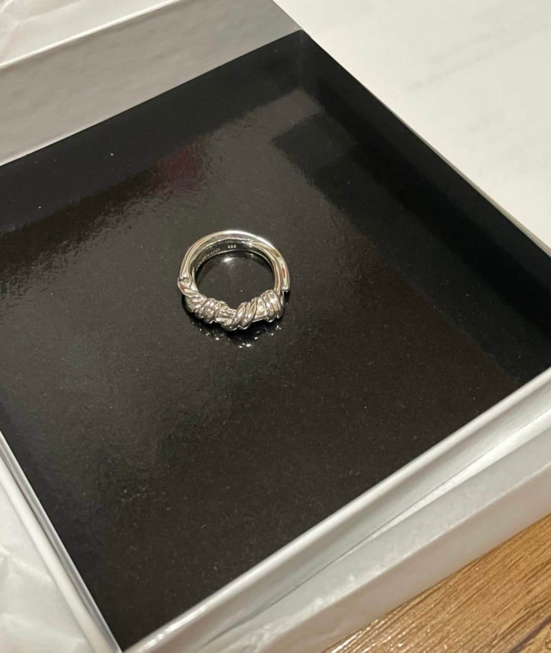 콜드프레임 골디안 실버 노트 반지 (11호) 상품이미지3