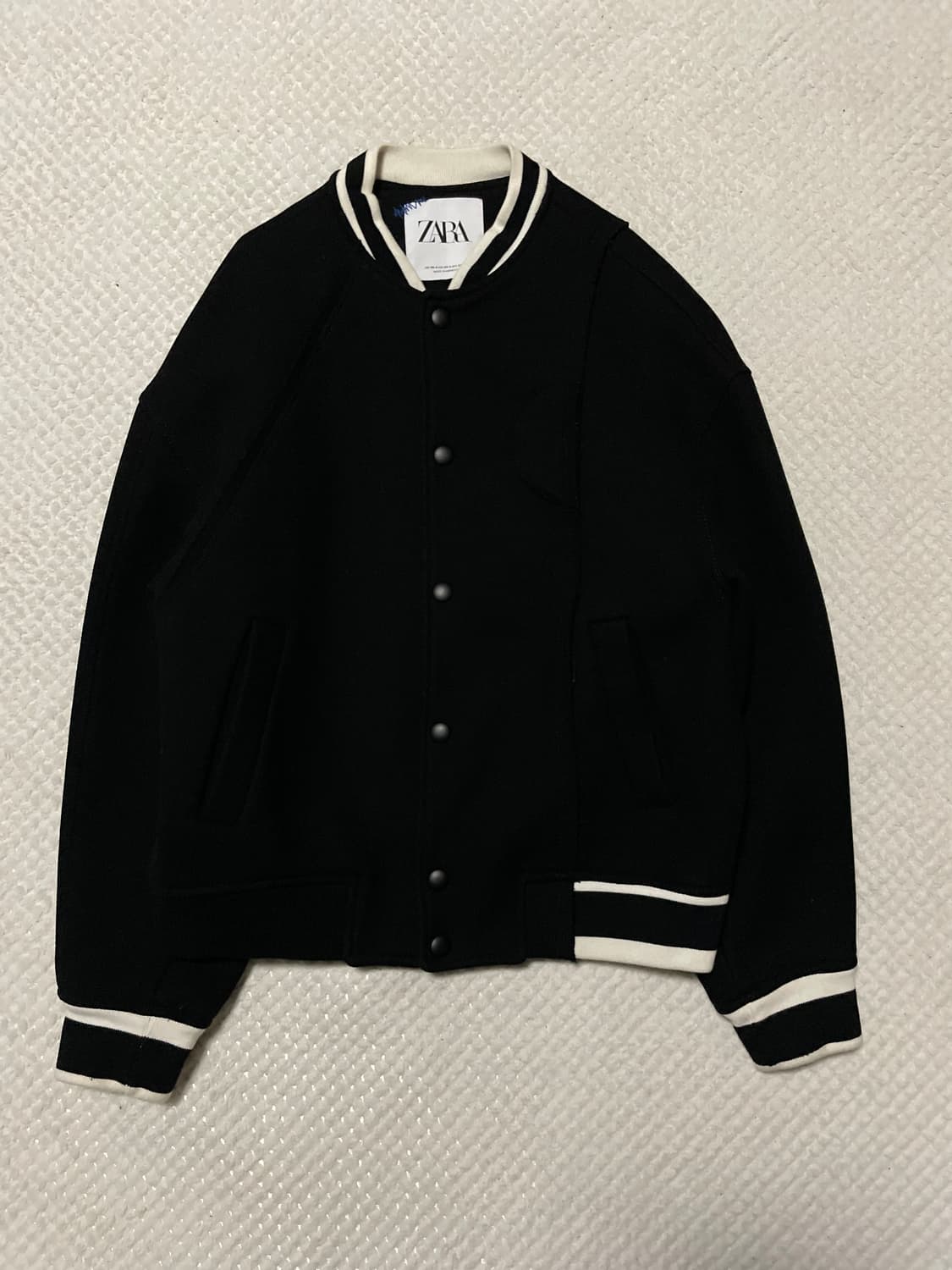 자라 X 아더에러 콜라보 울 블렌드 봄버 바시티 자켓(클리닝O) 상품이미지2