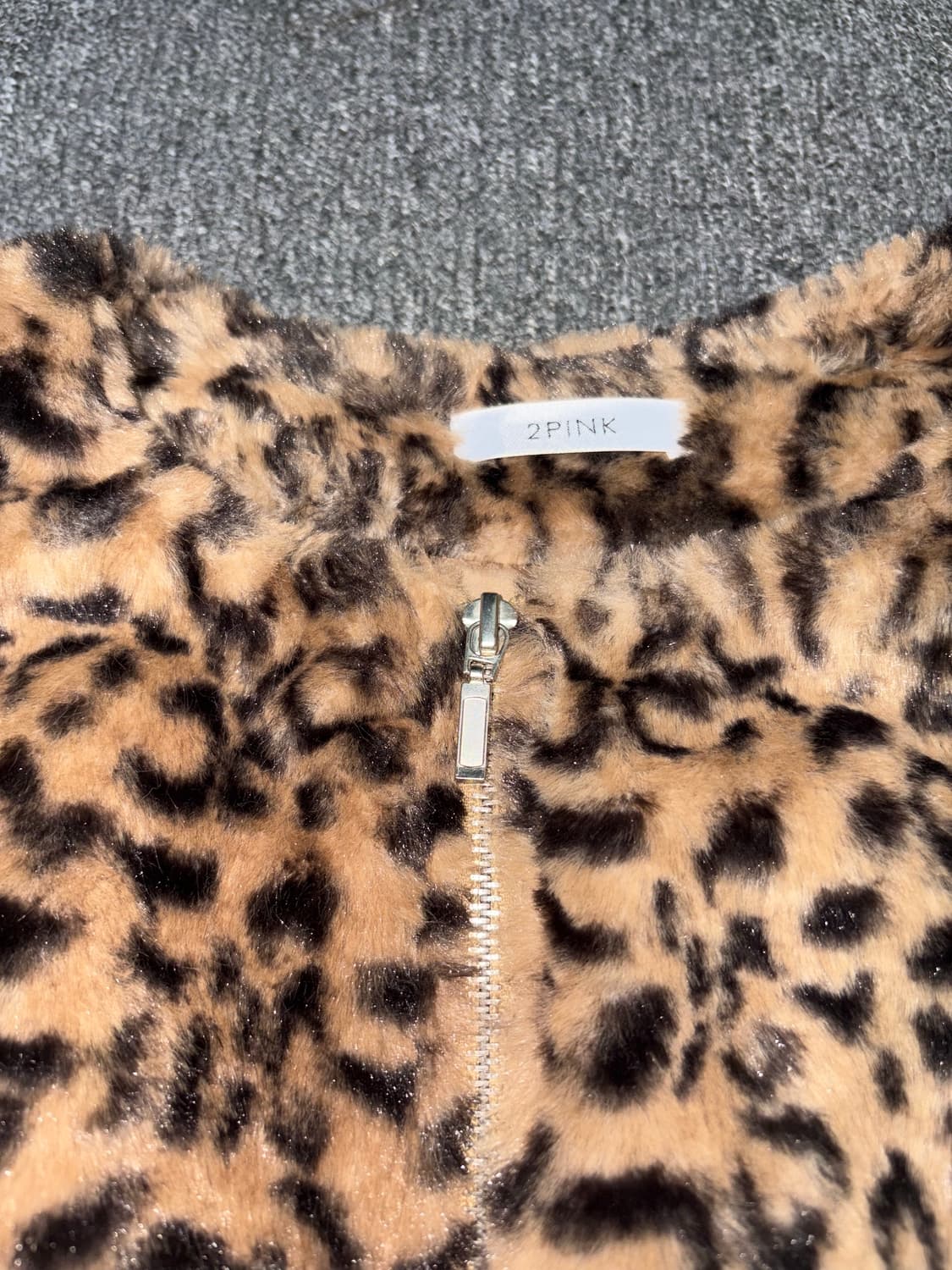 빈티지 펑크 호피 퍼자켓 상품이미지3