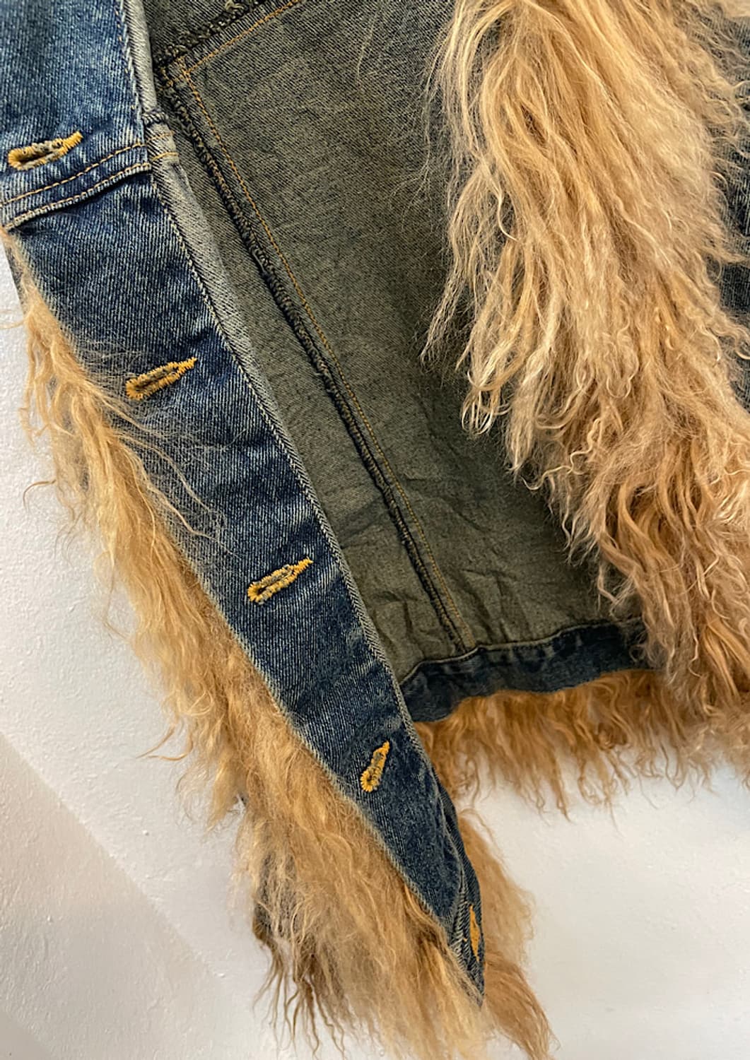 빈티지 퍼 데님 자켓  상품이미지3