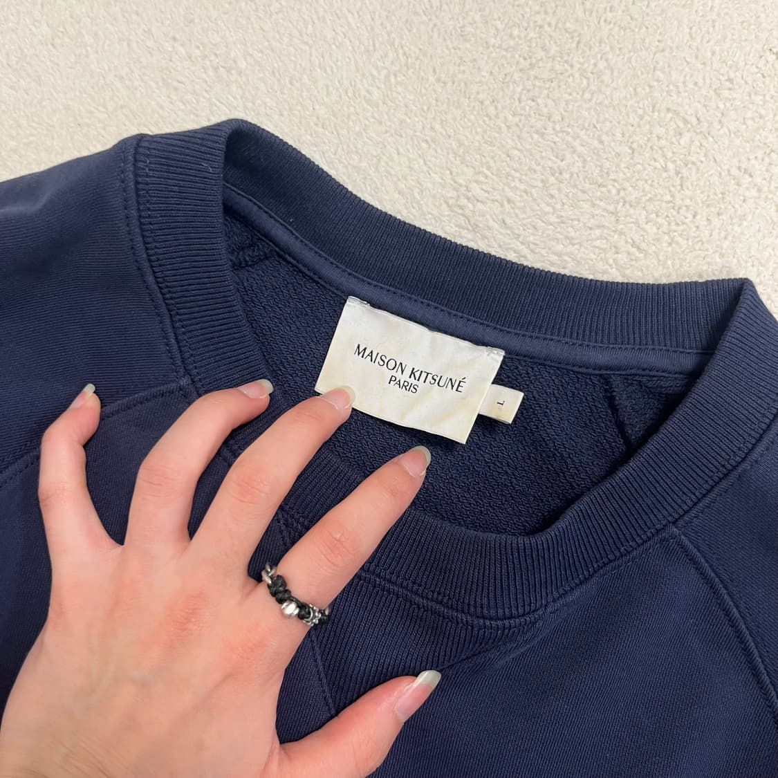 Maison Kitsuné navy sweatshirt 상품이미지6