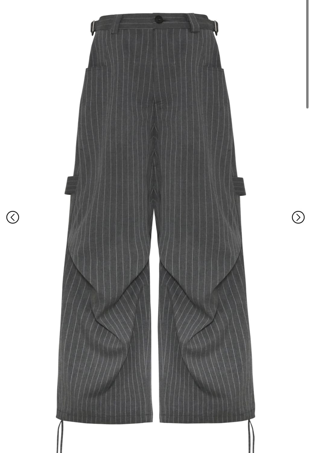 카미엔 올 데이 스트라이프 팬츠 그레이 2사이즈 상품이미지1