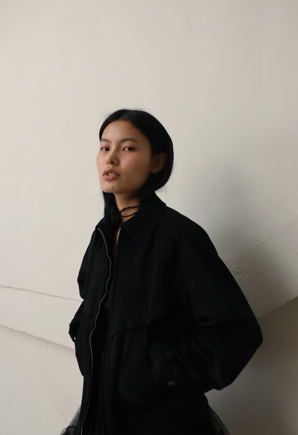 르콩 스웨이드 블루종 블랙 상품이미지2