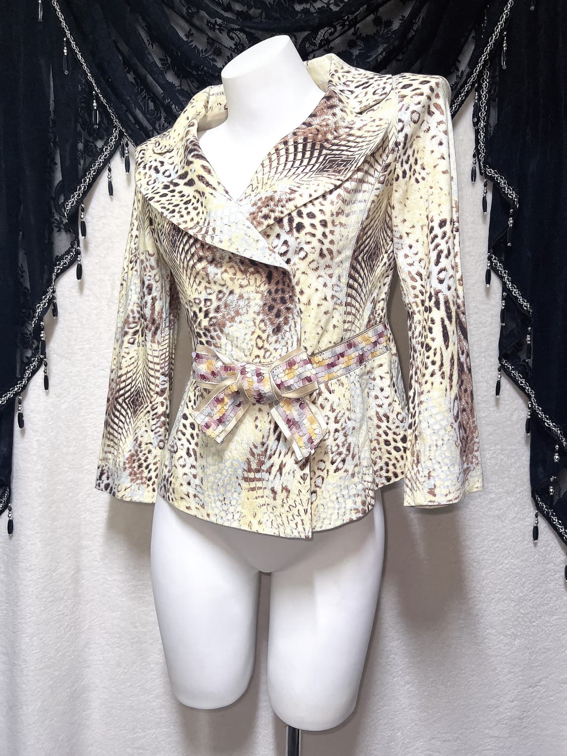 레오파드 호피 지브라 애니멀패턴 자켓 오네갸루 펑크 오리엔탈 핀터 빈티지 상품이미지4