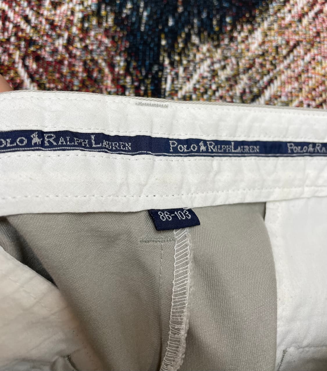 90s 폴로 랄프로렌 투턱 치노 반바지 33사이즈 상품이미지5