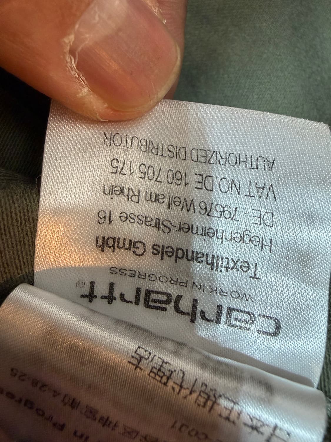 칼하트 퍼티그 팬츠 올리브 32x32 상품이미지6