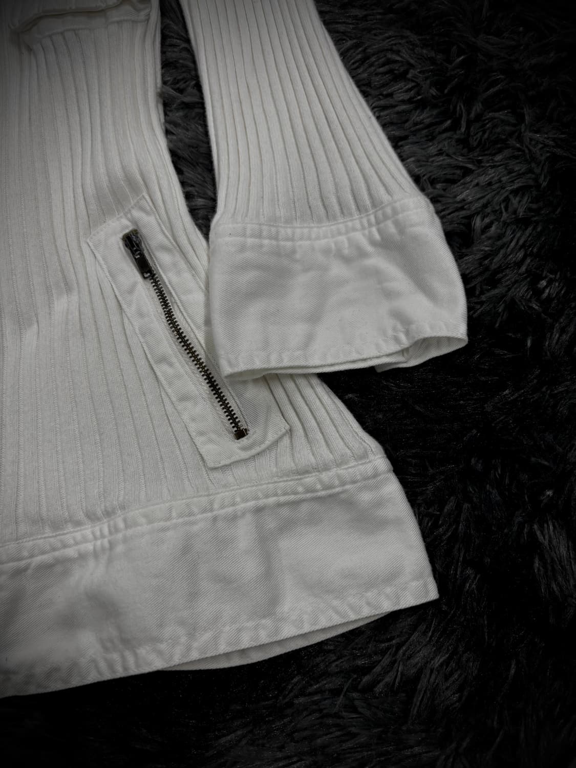 화이트 드라이버스 골지 카라포켓 니트집업 상품이미지5