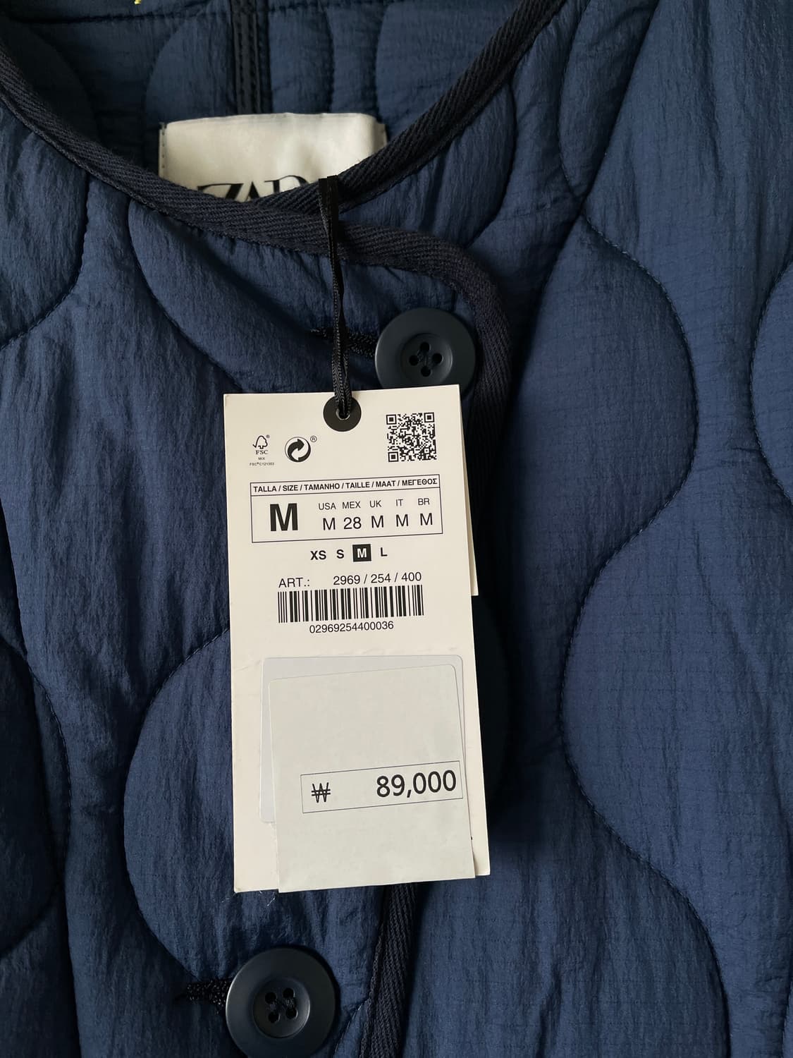 ZARA 자라 퀼팅 자켓 M 새상품 상품이미지8