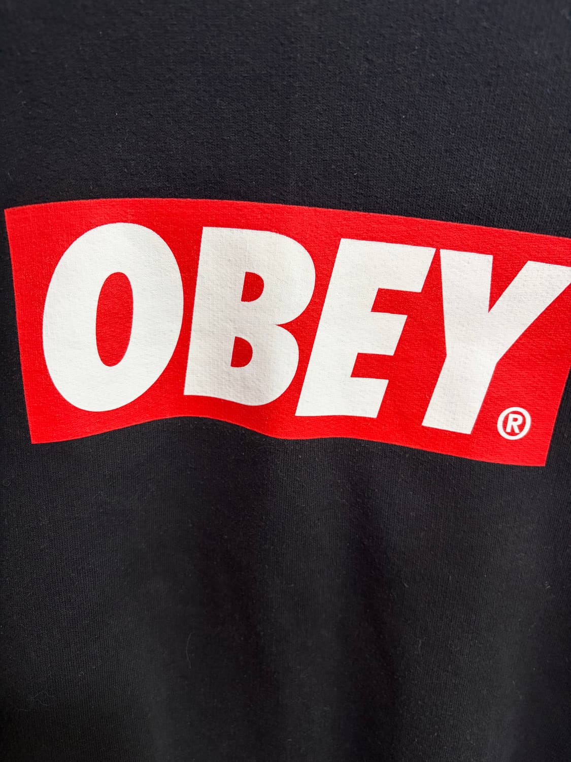 오베이 박스 로고 맨투맨 블랙 M 상품이미지3