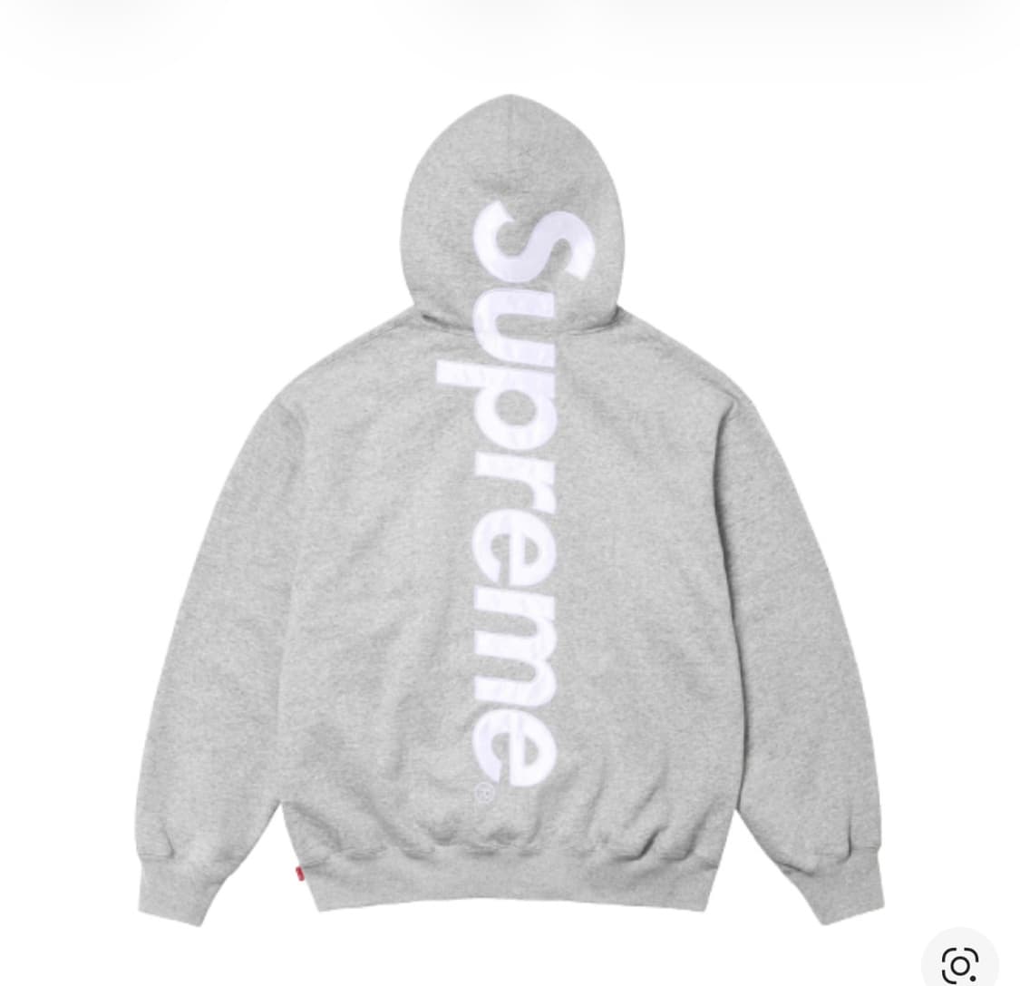 슈프림 아플리케 후드 그레이 L 사이즈 상품이미지1