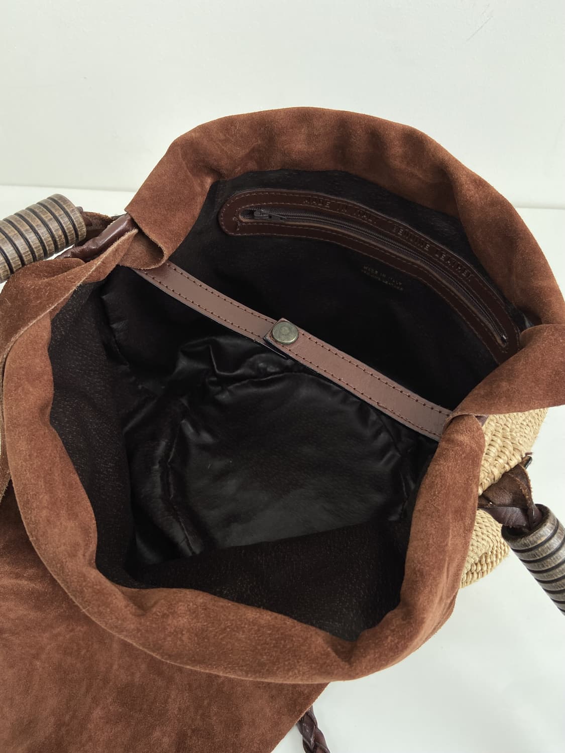 Straw Basket & Leather 숄더백 상품이미지7