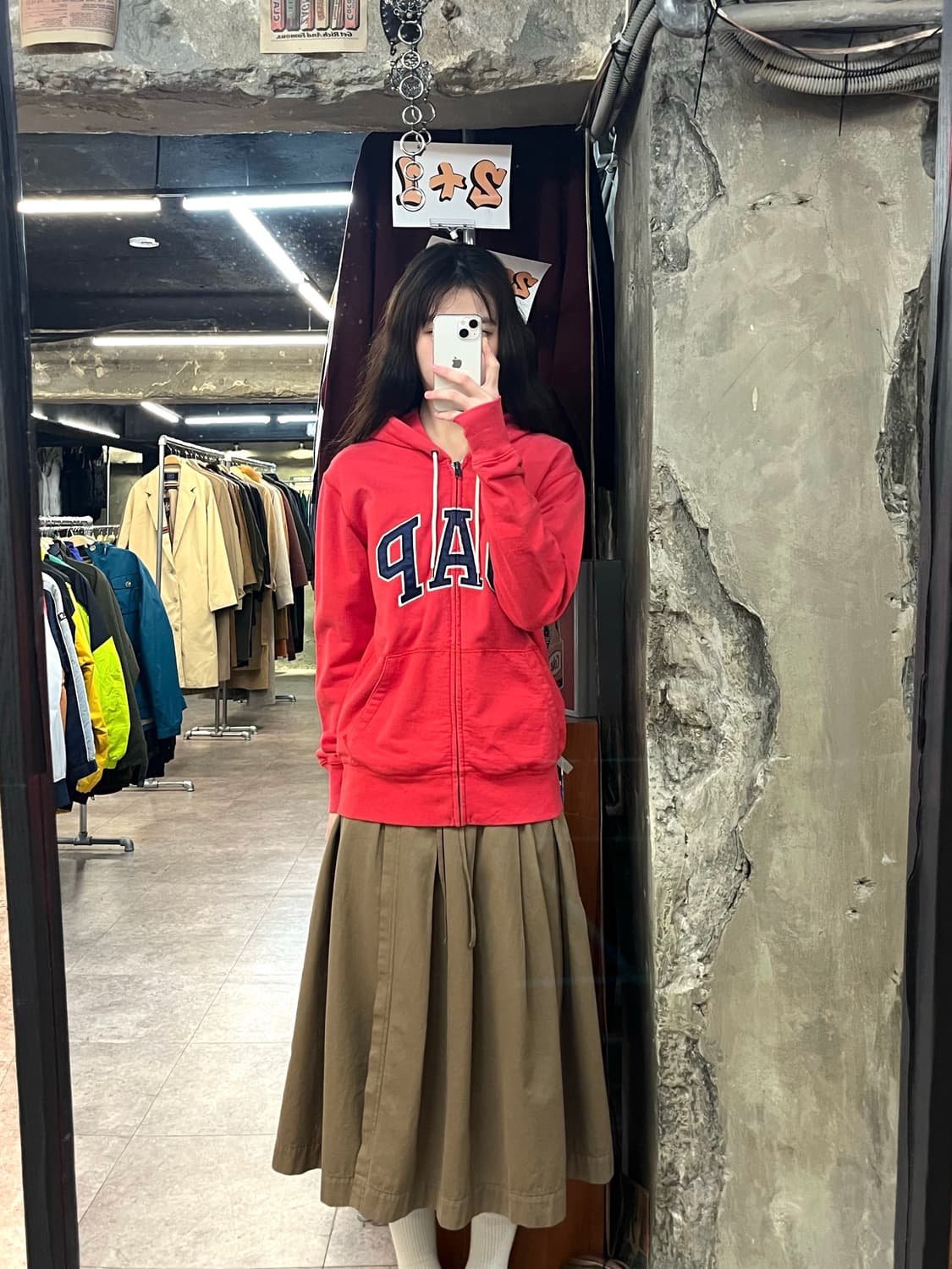 갭 후드집업 코랄 XS #csz3614 상품이미지2