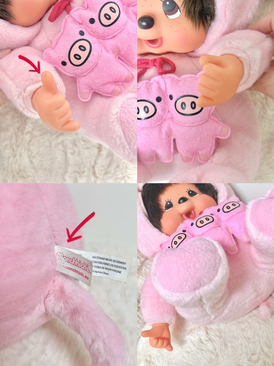 [무배] 핑크 돼지 몬치치 라지 L (고전 애니멀시리즈) 상품이미지10