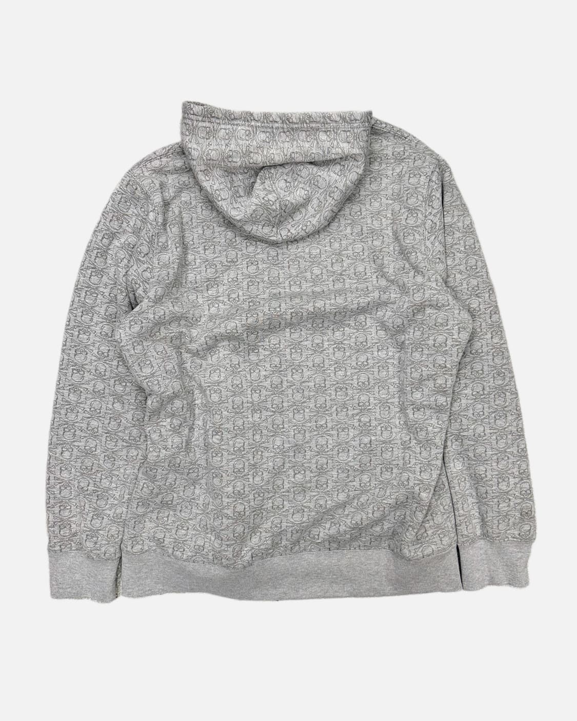 skull pattern grey hood zip-up 상품이미지5