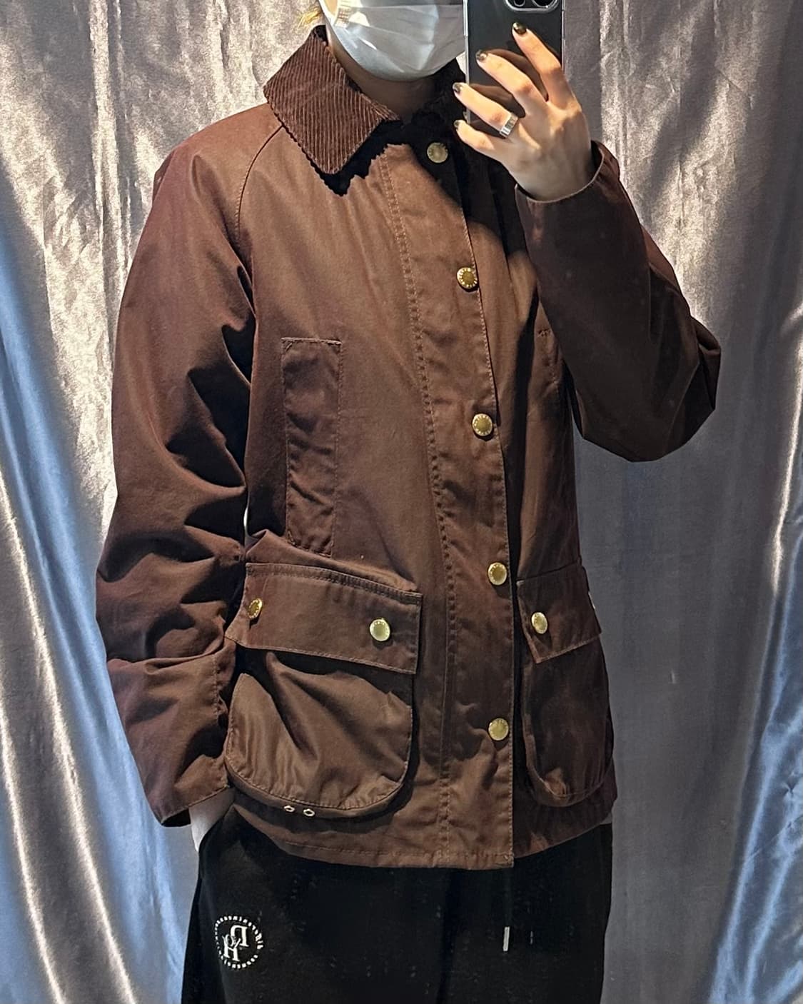 S 바버 우먼스 뷰포트 브라운 왁싱 자켓 상품이미지1