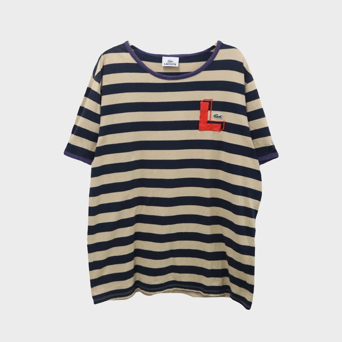 라코스테 스트라이프 반팔 티셔츠 68504 상품이미지1