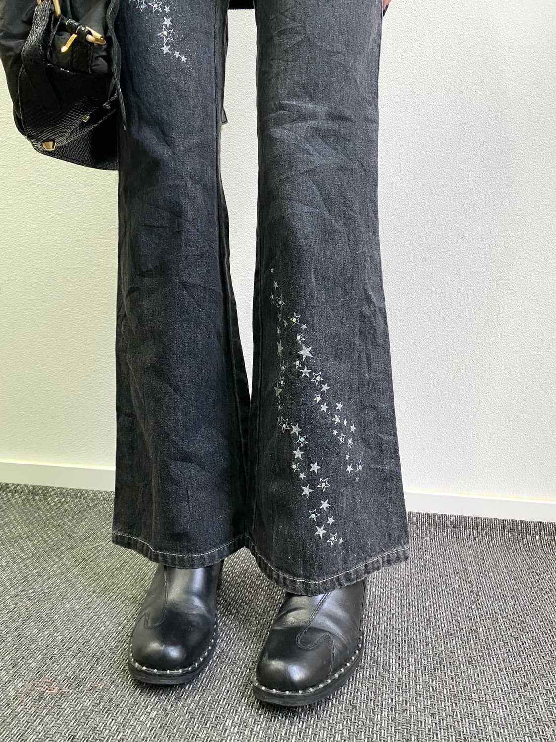  2000s Girl Star Print Boots-Cut Pants 상품이미지2