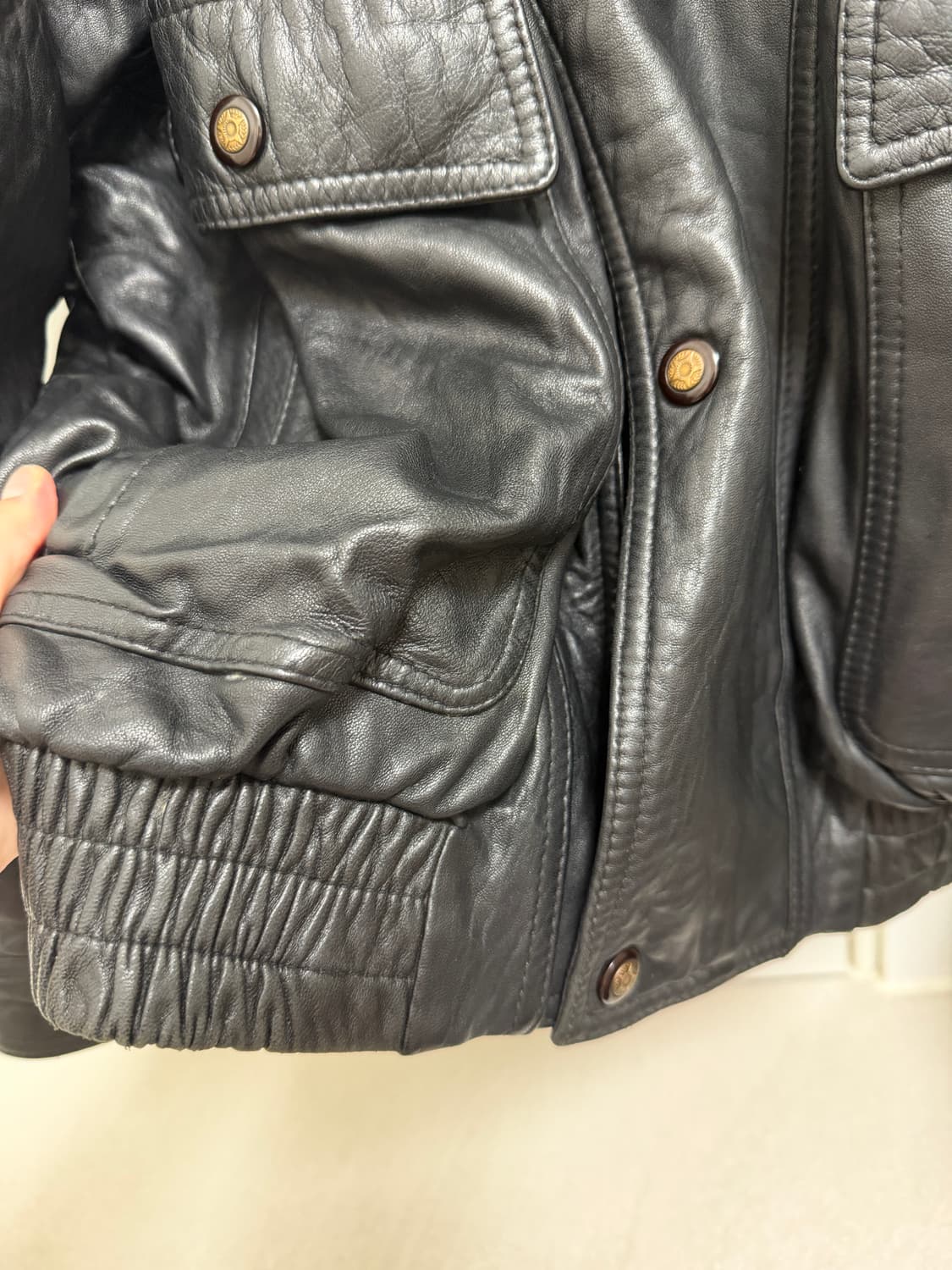 빈티지 양가죽 자켓 오버핏 리얼레더 상품이미지5