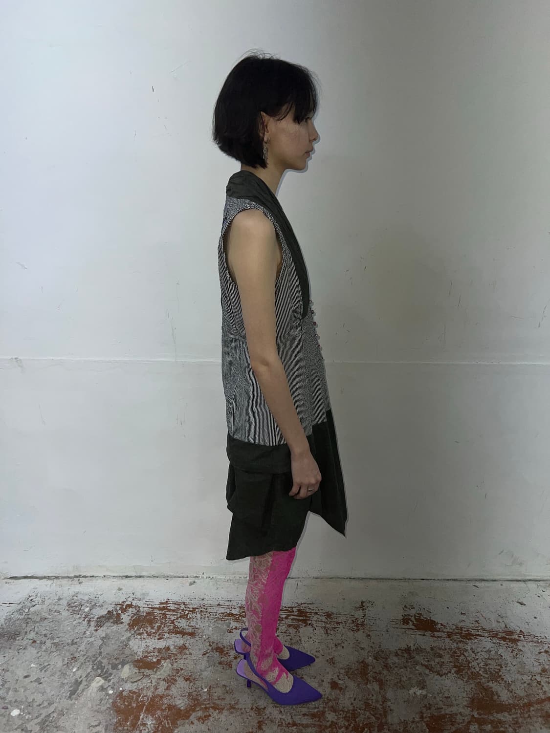 Vintage St-Martins 믹스드 패브릭 자수 드레스 (Copin 상품이미지5