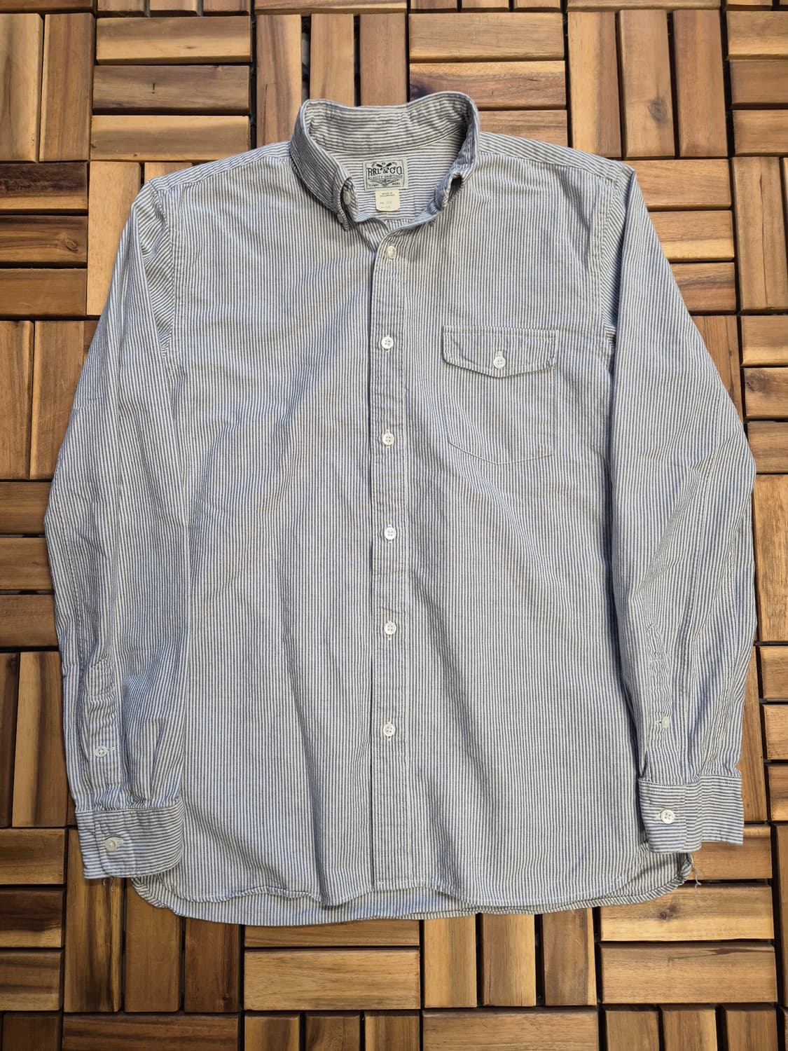 RRL 더블알엘 셀비지 코튼 버튼다운 셔츠 상품이미지1