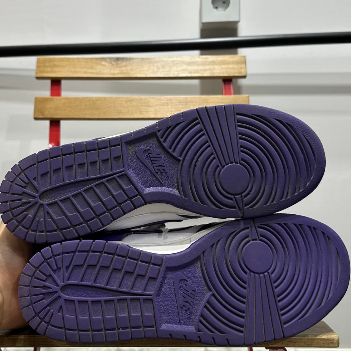 290) 나이키 운동화 남성 남자 신발 덩크 로우 퍼플/화이트 상품이미지6
