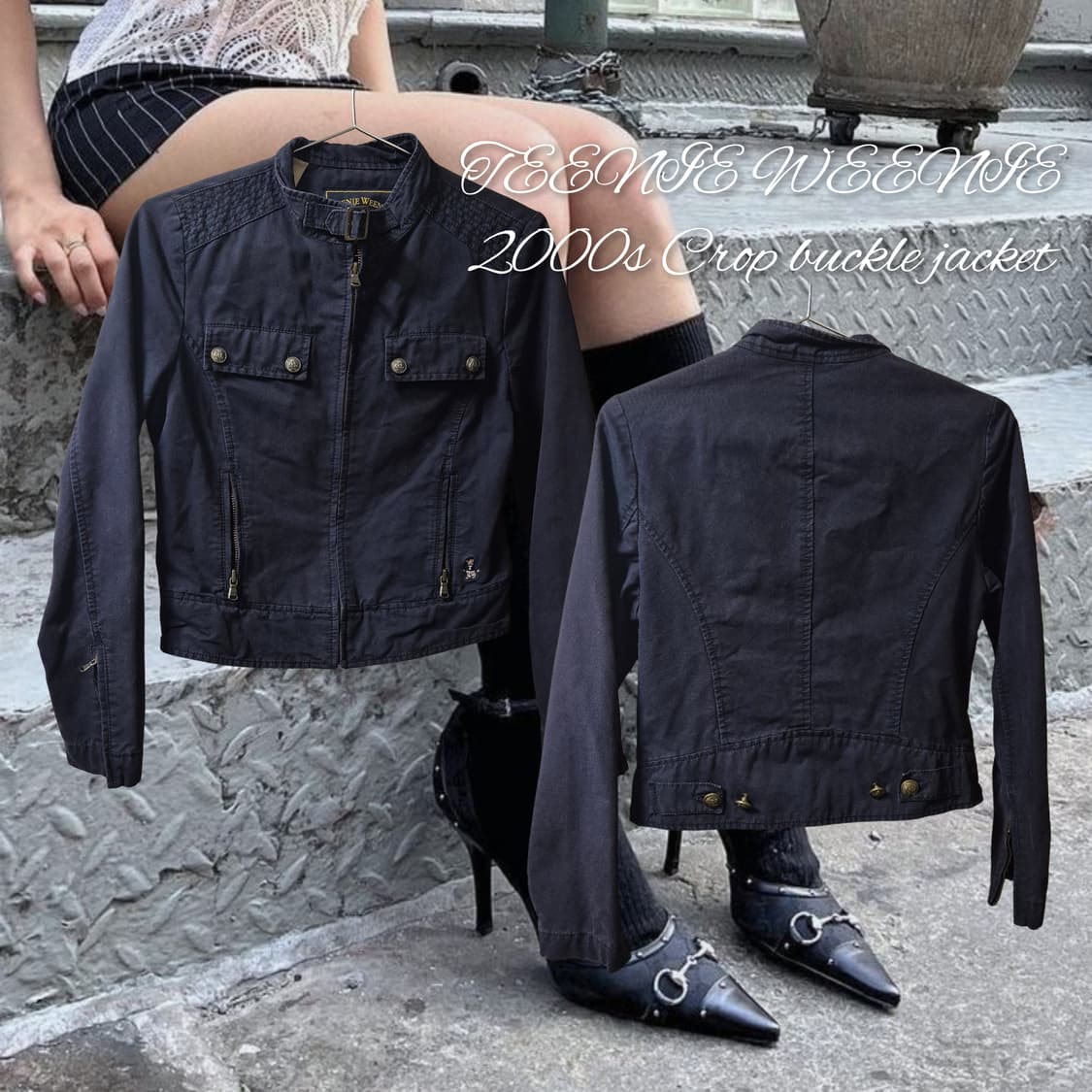 TEENIE WEENIE 2000s Crop buckle jacket 상품이미지1