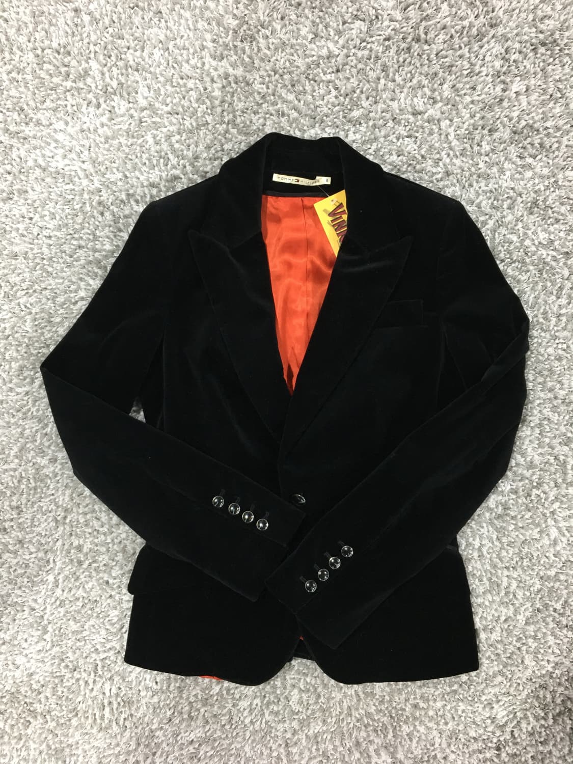 타미힐피거 블랙 벨벳 자켓 상품이미지1