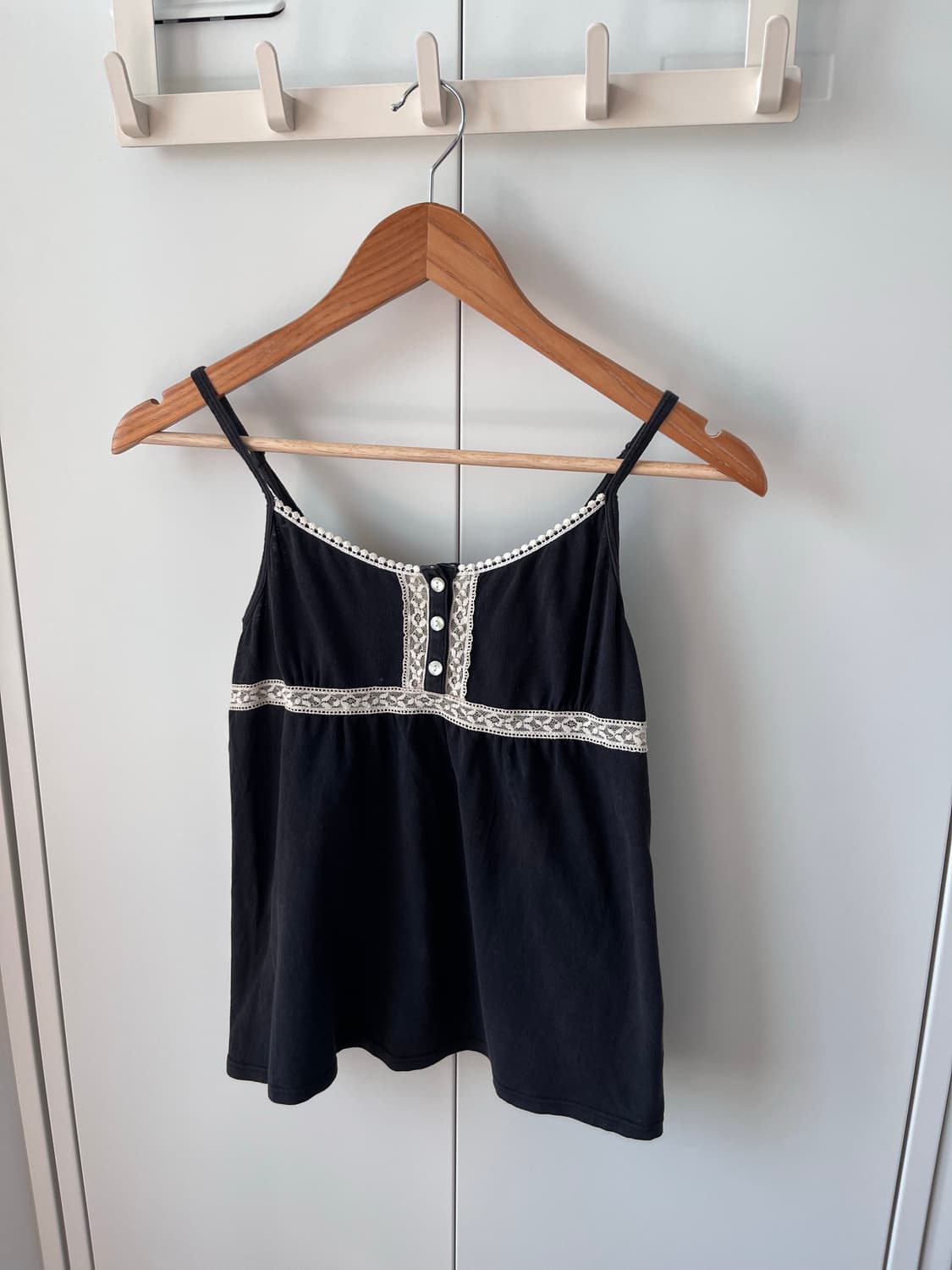 Vintage 레이스 버튼 블랙 슬리브리스 상품이미지6