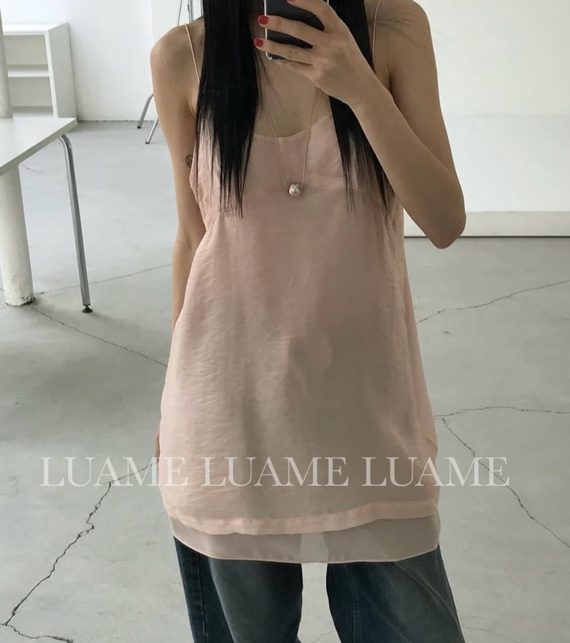 레이어드 시스루 나시 원피스 상품이미지1