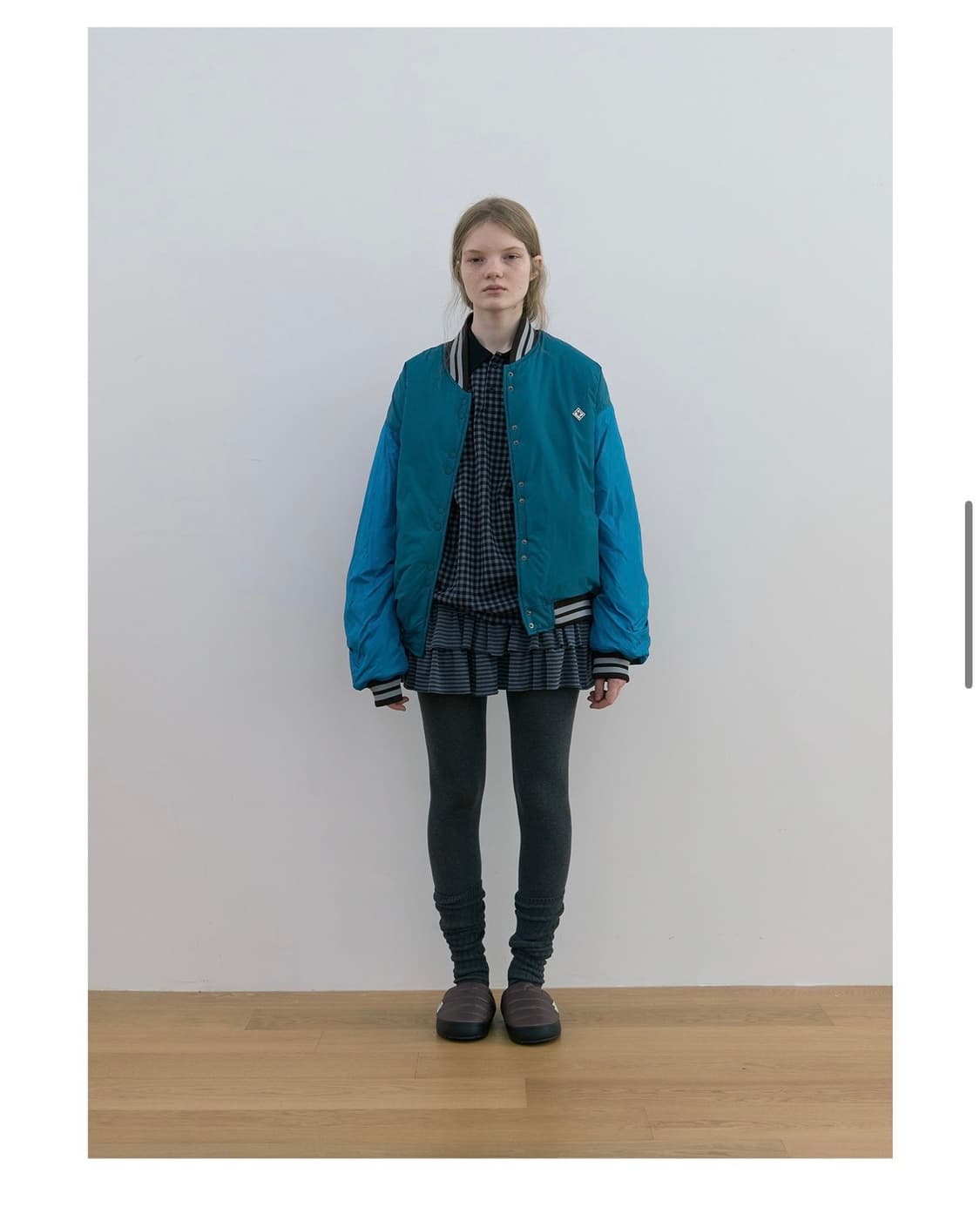 노컨텐츠 베이스볼 점퍼 그린앤블루 상품이미지4