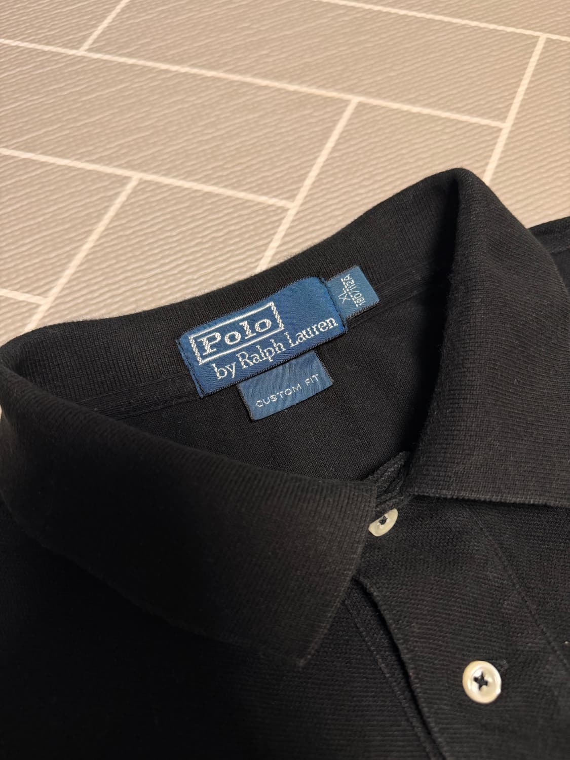 폴로 빅포니 성조기 반팔 럭비티 블랙 상품이미지5