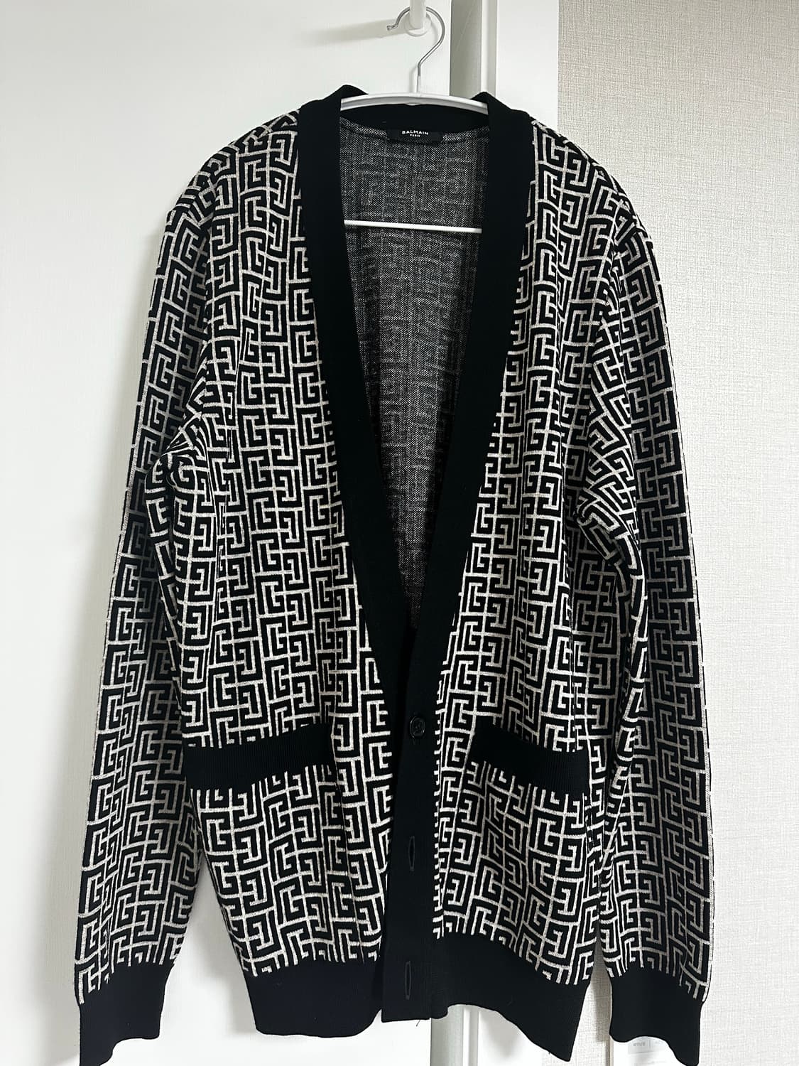 발망 모노그램 가디건 블랙 L 상품이미지1