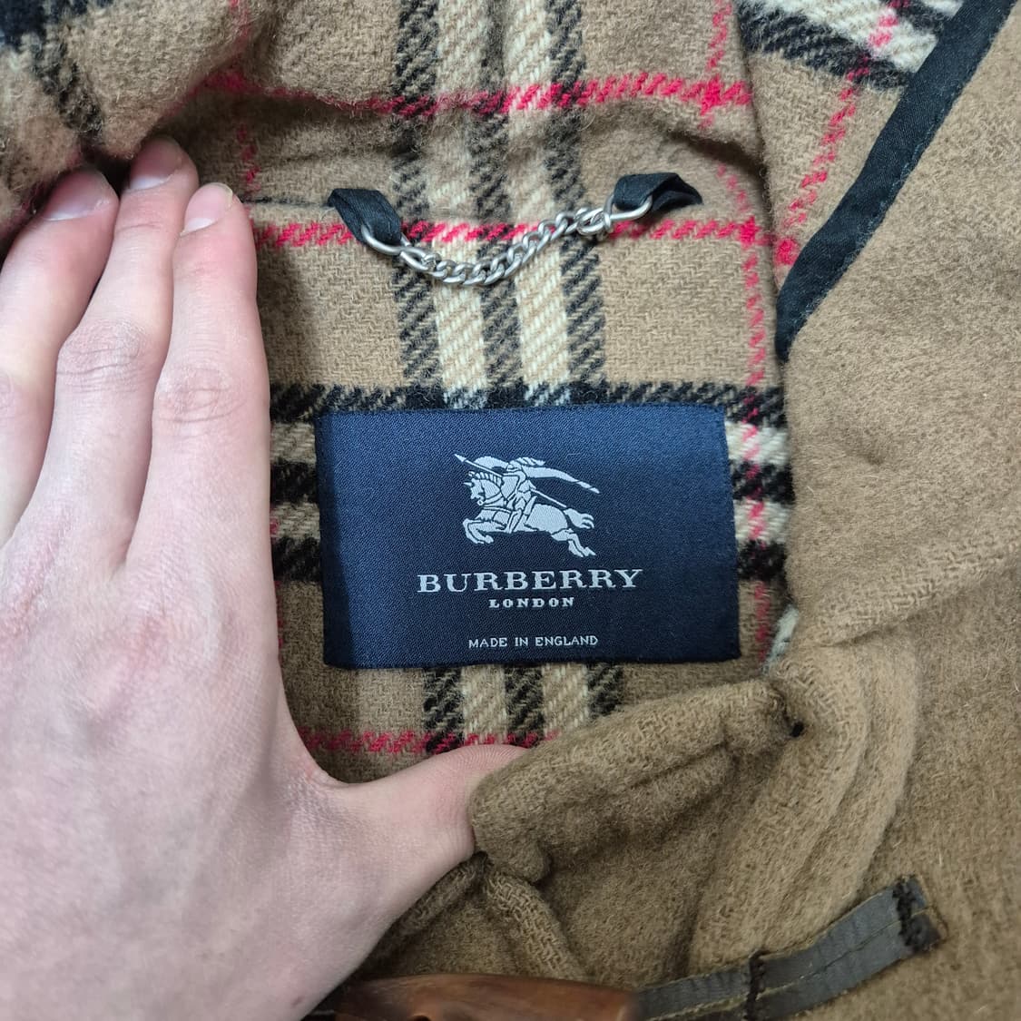 버버리 런던 노바체크 안감 후드 떡볶이코트 L(100) 상품이미지4