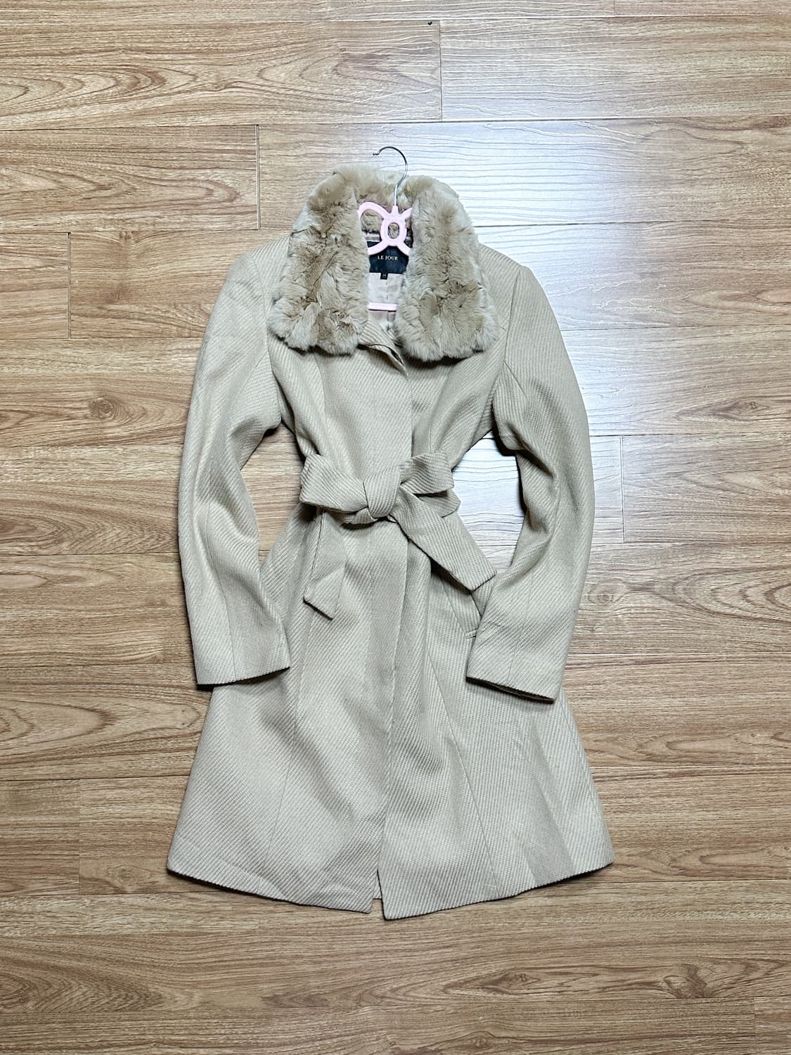 빈티지 라떼 퍼 코트 히메갸루 로걀 공겜여주 벨트 리본 오네갸루 긱시크 상품이미지1